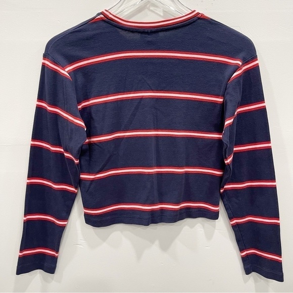 Topshop Stripe Long Sleeve Top Size 4 - Picture 2 of 7